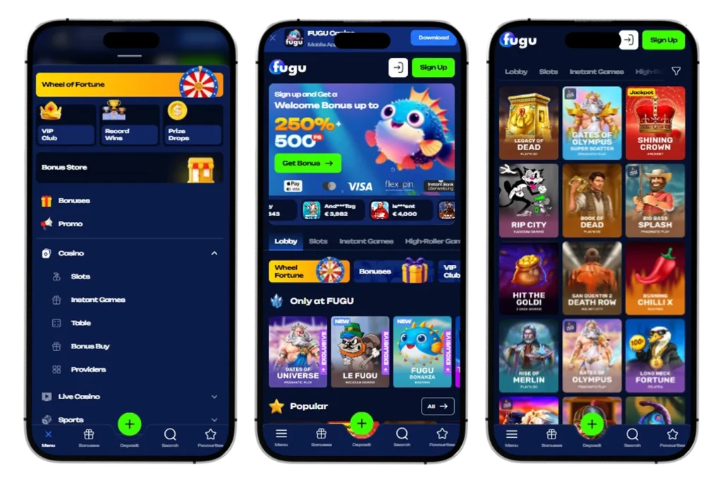 Fugu Casino App-Screenshot